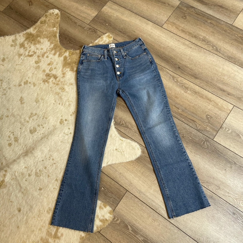J. Crew 9” Billie Demi boot crop button fly jeans - Picture 2 of 7